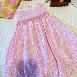 Little English Pink Floral Kids Dress